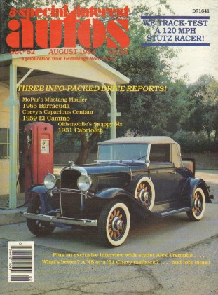 SPECIAL-INTEREST AUTOS 1984 AUG #82 - CUDA, EL CAMINO, #8 1915 Stutz Special